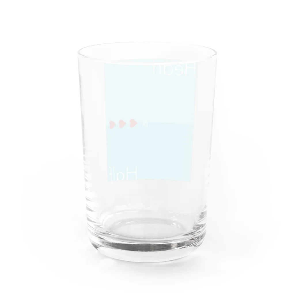 yukaina_yukariのHeart & Half ハート Water Glass :back