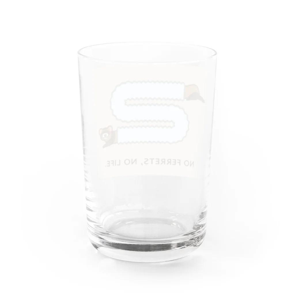 白鼬舎のNo ferrets, no life. セーブル Water Glass :back