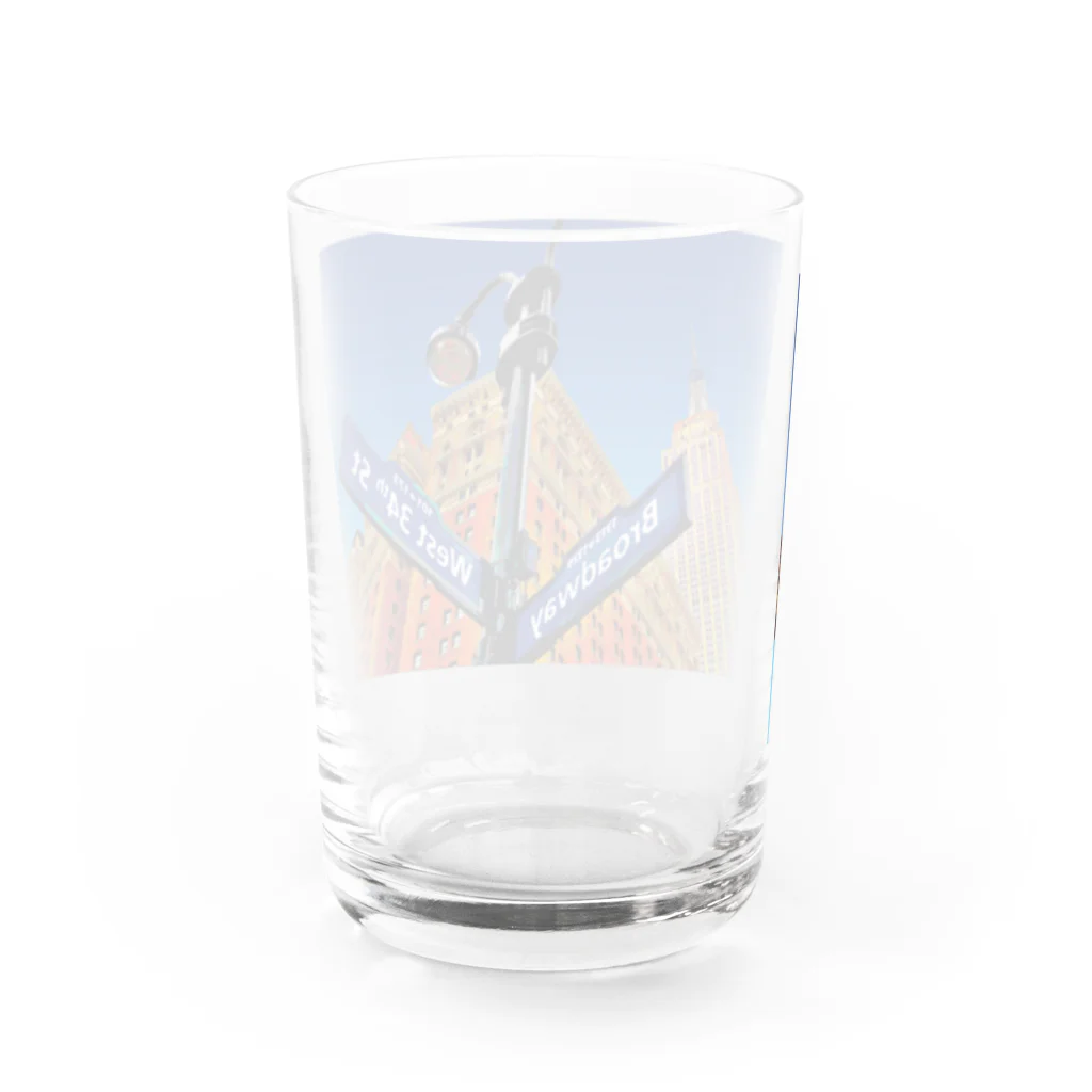 GALLERY misutawoのニューヨーク34thストリート Water Glass :back