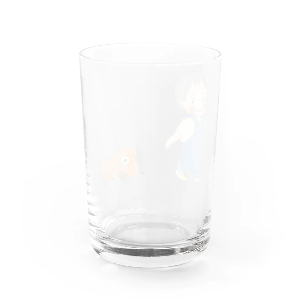 三日月屋のおさんぽ Water Glass :back