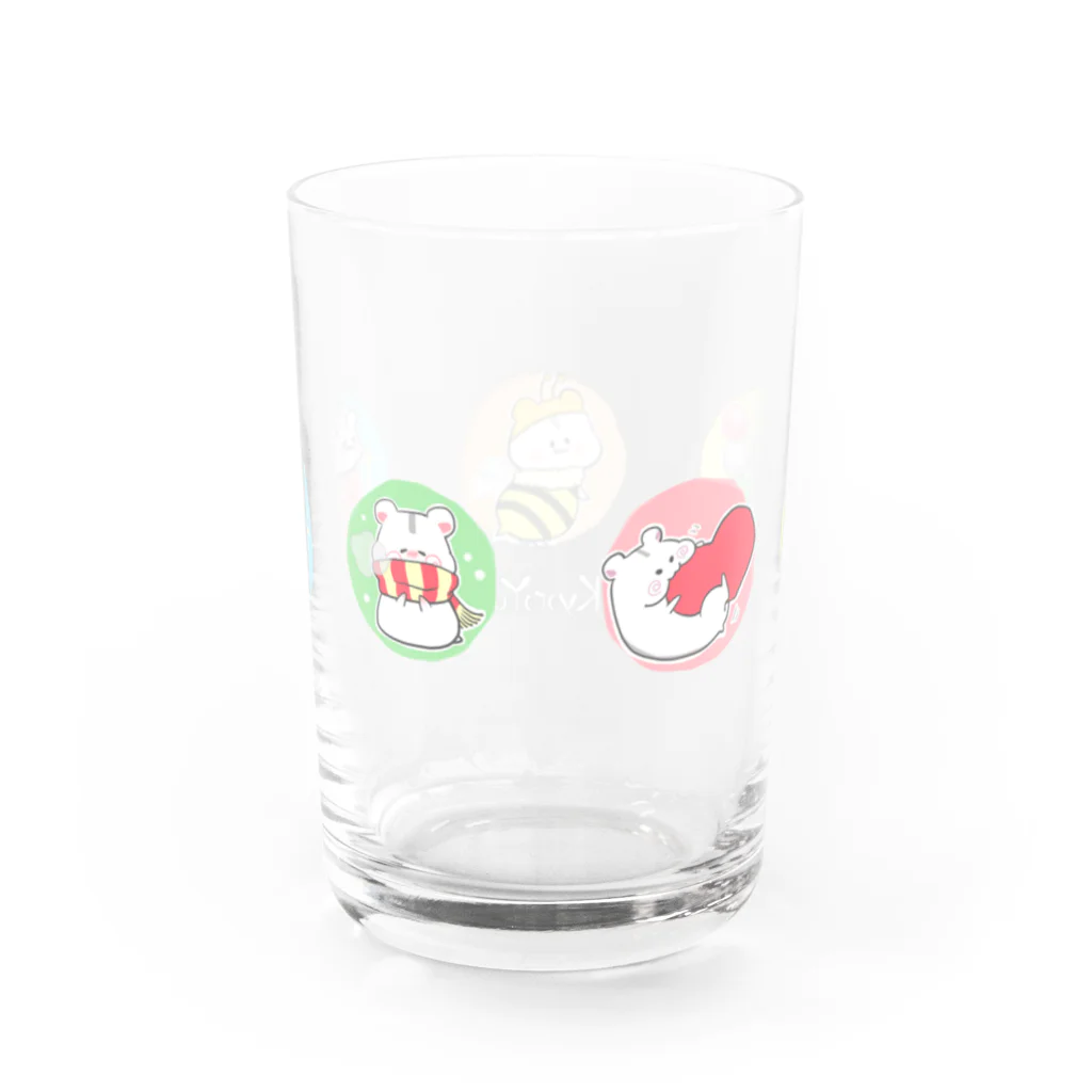 きょろ🐹👀のいろどりゆきちゃん Water Glass :back