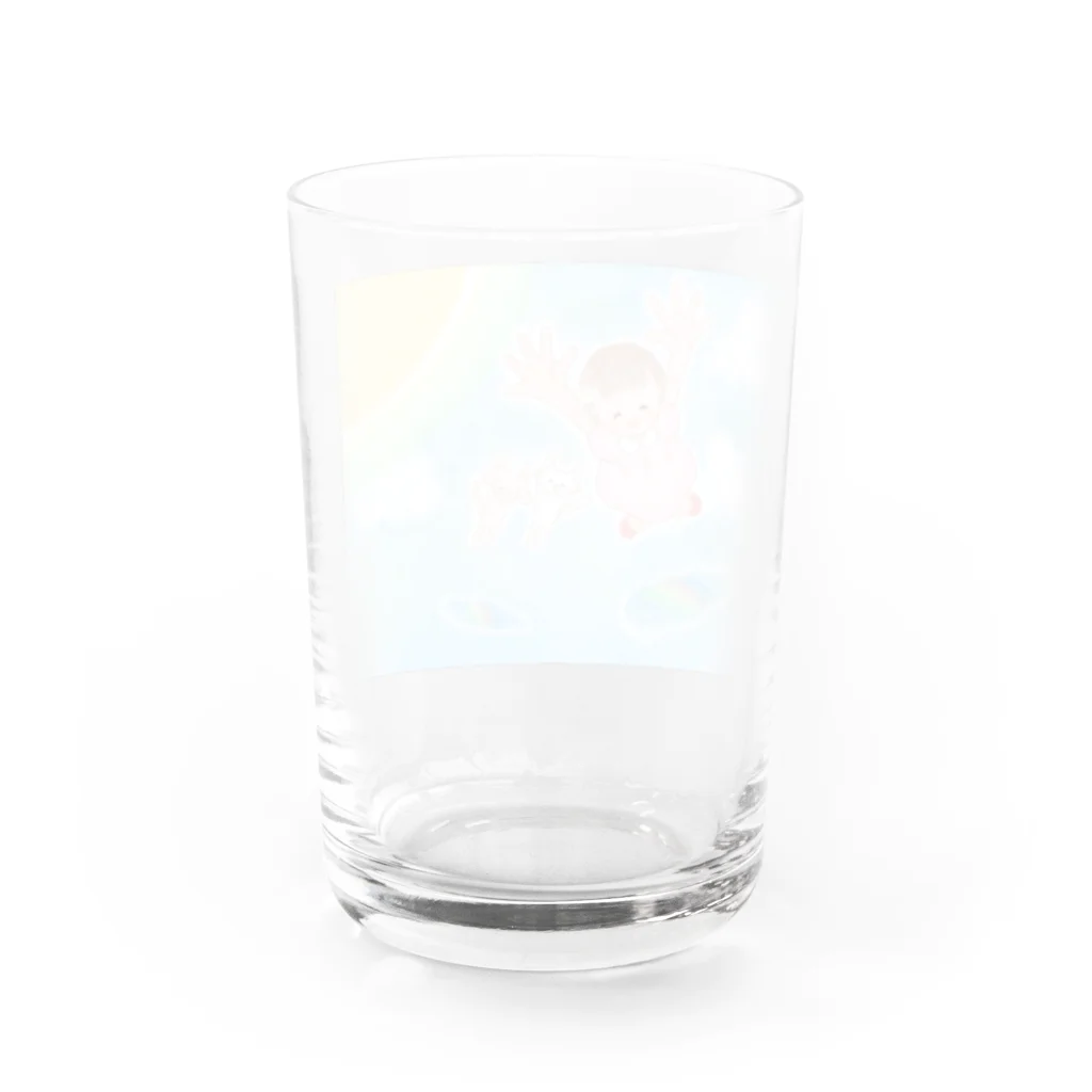 もえの。shop ♡♡のにじいろ日和。～morning jump!～ Water Glass :back