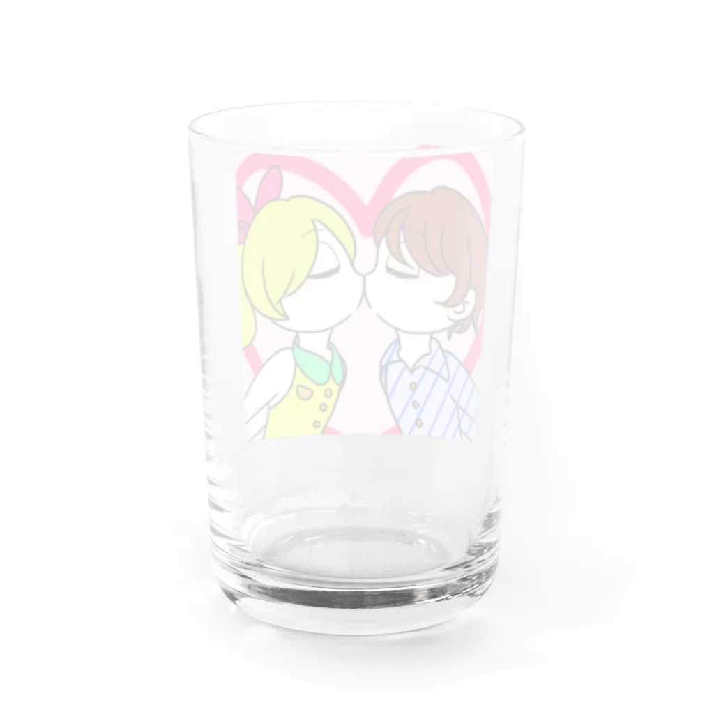 れもん@Suzuri垢🍋のハピネスハート Water Glass :back