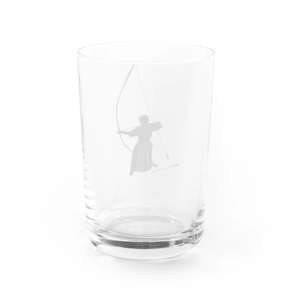 Lily bird（リリーバード）の弓道シルエット（男性）「正射必中」 Water Glass :back