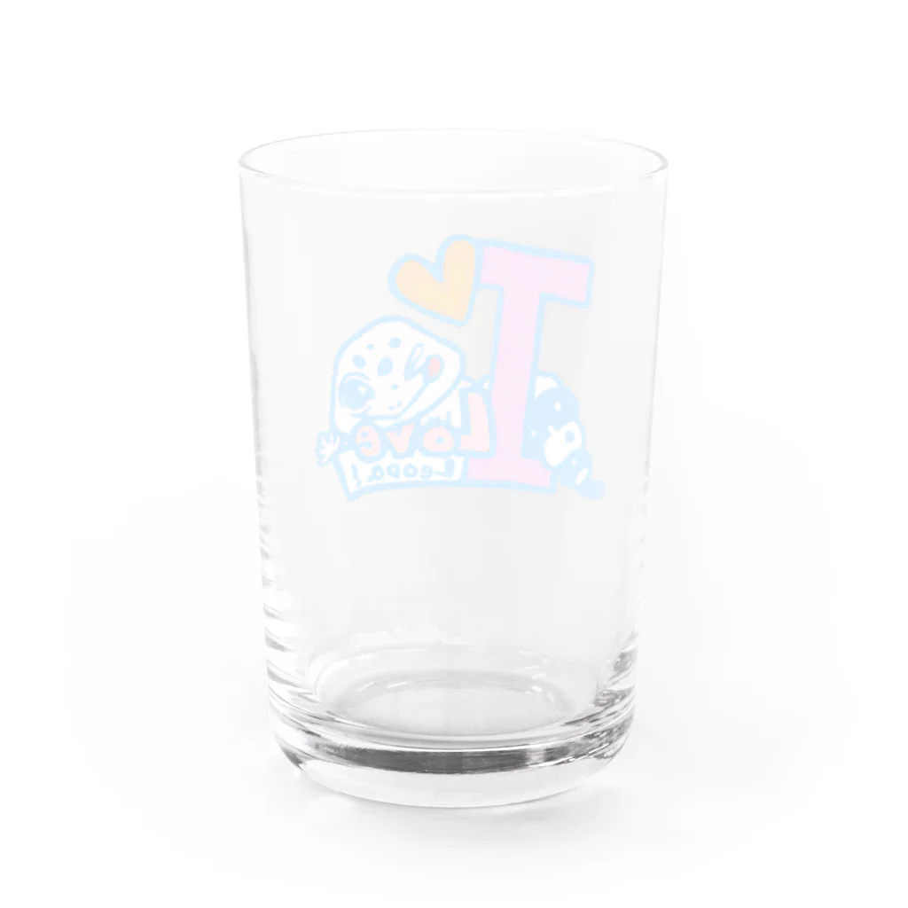 ajitaのアイラブ・レオパ Water Glass :back