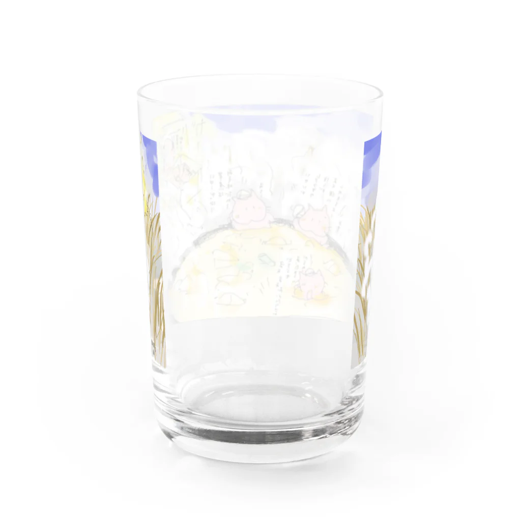 にゃじ川ぬっこの芋煮ぬこ Water Glass :back