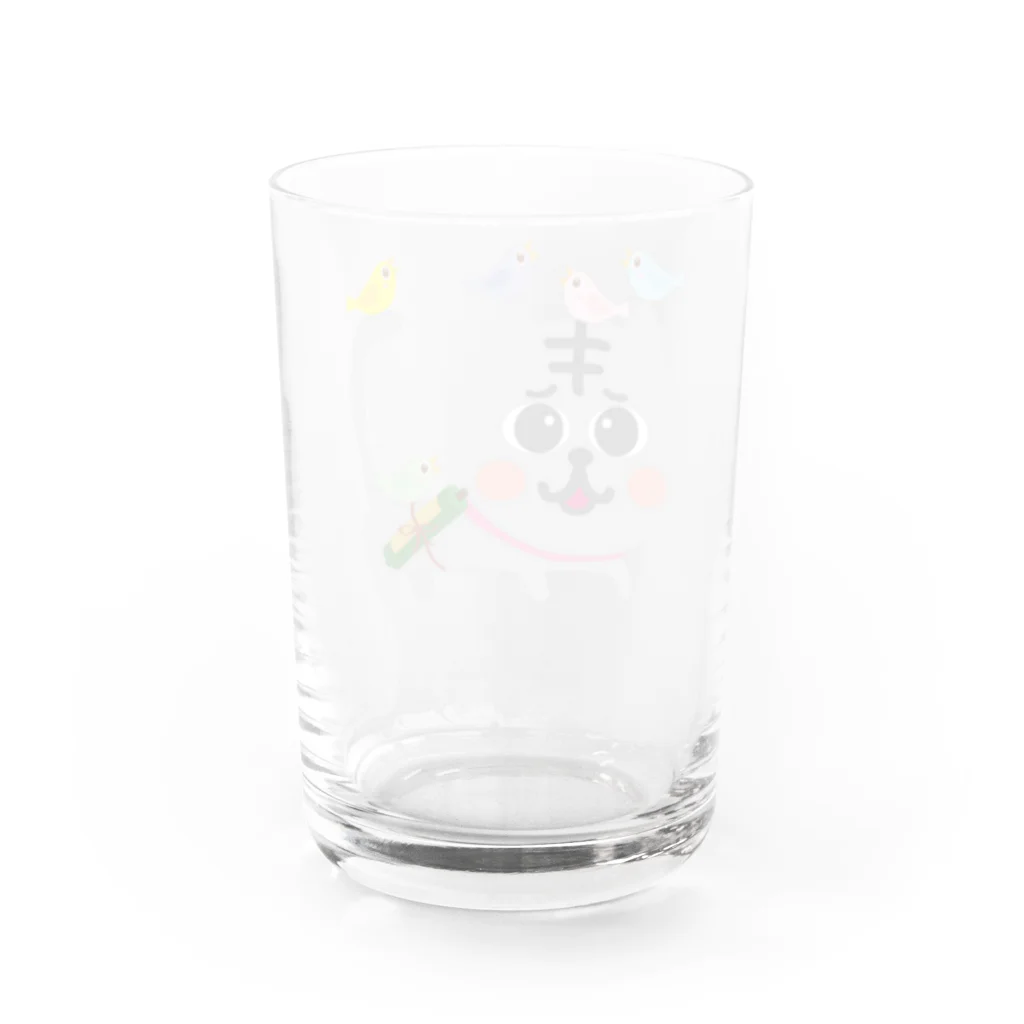 幸せメロディでぴょんぴょんぴょーん💗のさるとびにゃんこ💗 Water Glass :back
