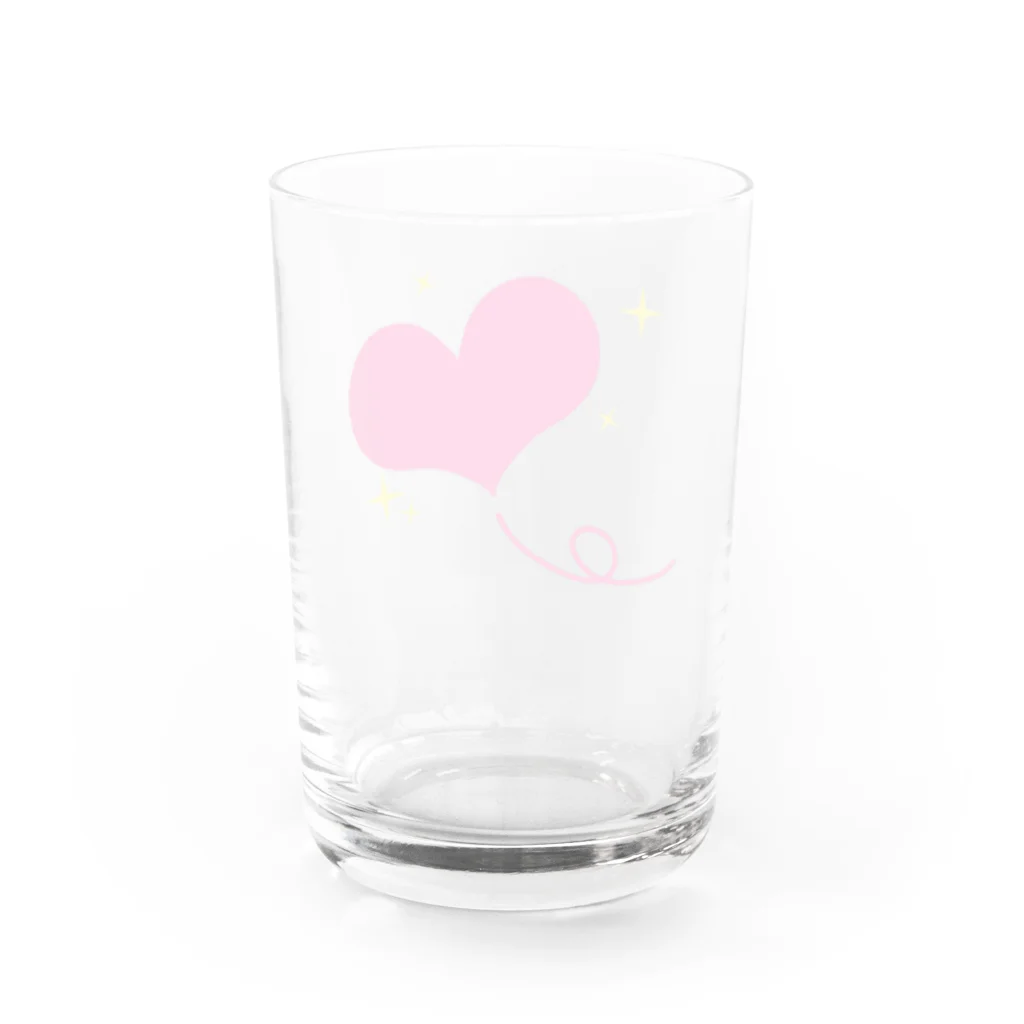 MAGENTA INFINITYのかわいいハートキラキラ Water Glass :back