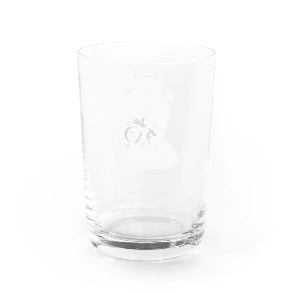 vishowの祈る　しろねこ Water Glass :back