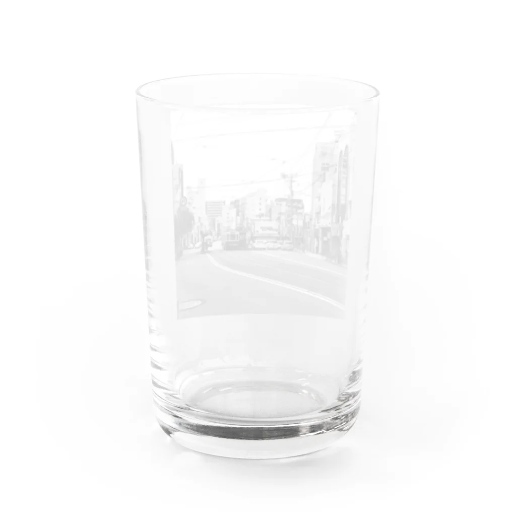 roadster_bassのCITYプリントTシャツ Water Glass :back