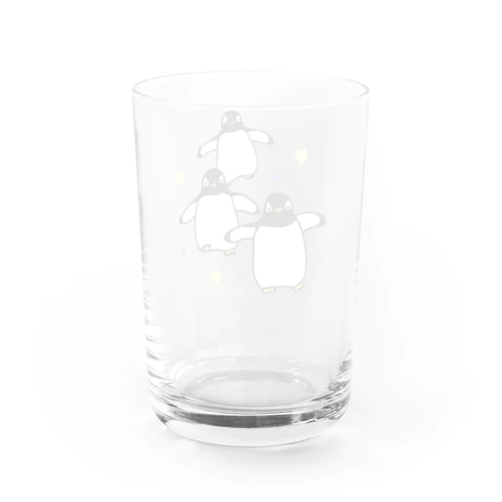 ゆずぽんずのジェンツーペンギンの襲来 Water Glass :back