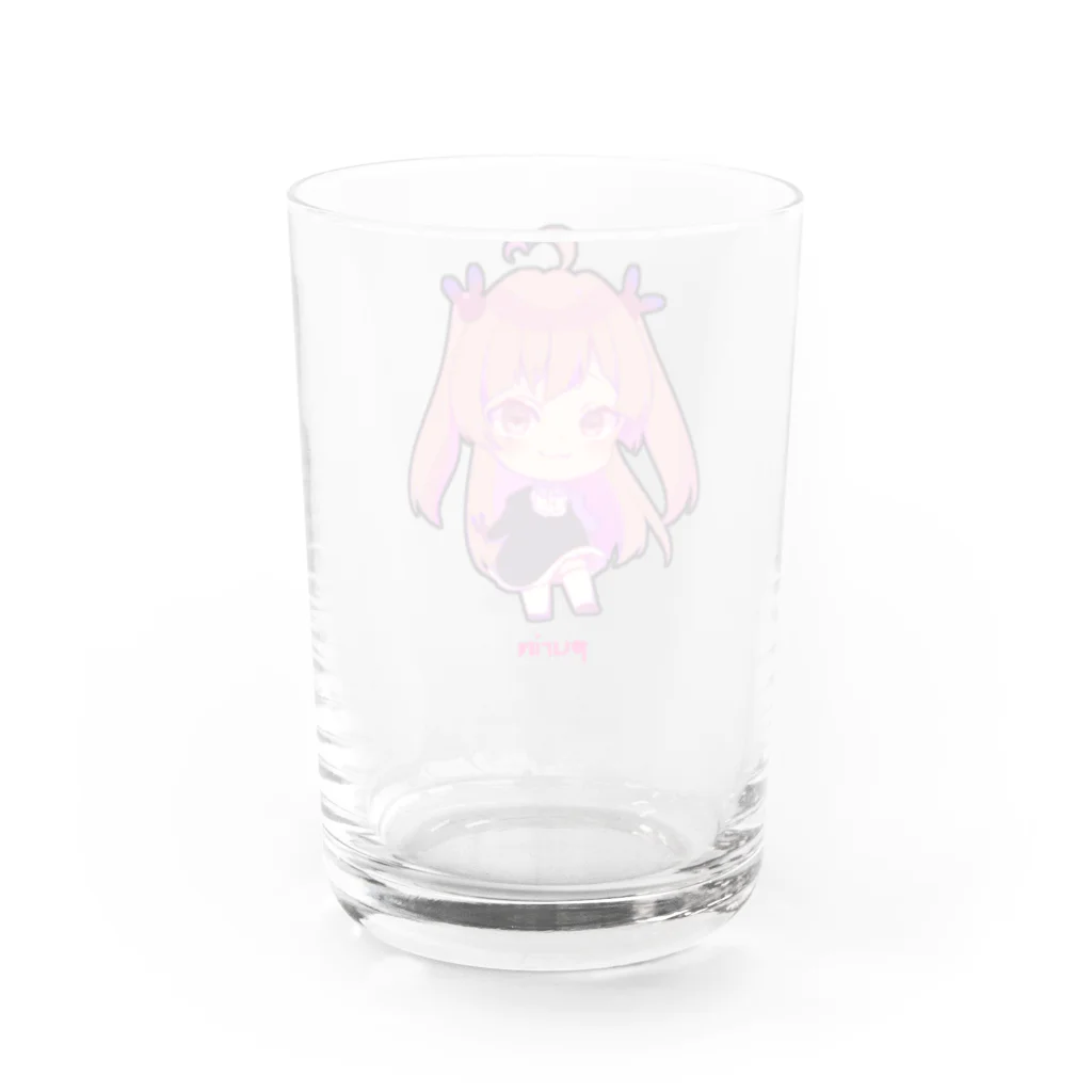 Rimε・●・зstoreのぷりんちゃん Water Glass :back