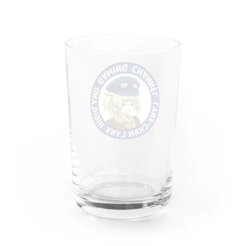 Lynx Highland shopのりんくすちゃん空軍士官 Water Glass :back