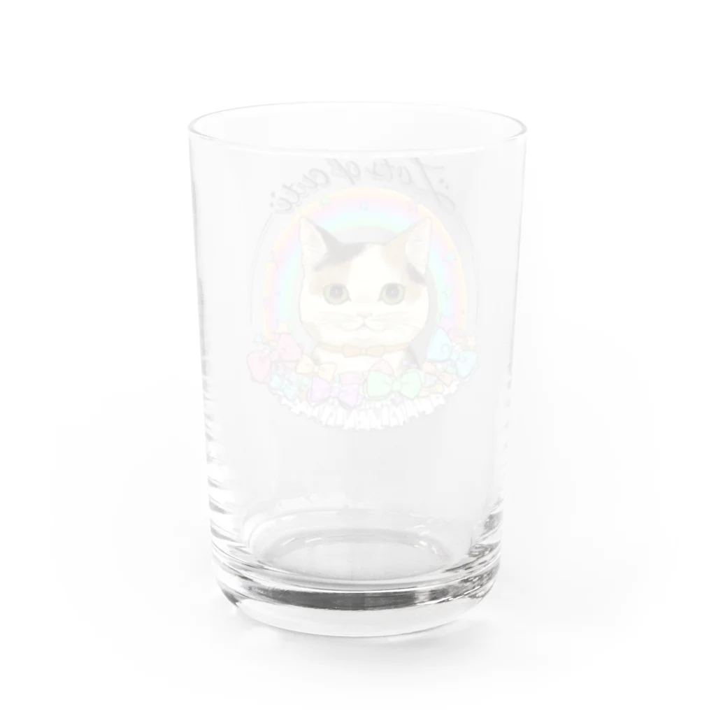 kima-maniのLots of cute 〜フリルとリボンと三毛猫と〜 Water Glass :back