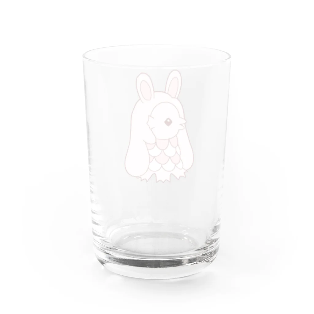 かわいいもののおみせ　いそぎんちゃくのうさ耳アマビエ Water Glass :back