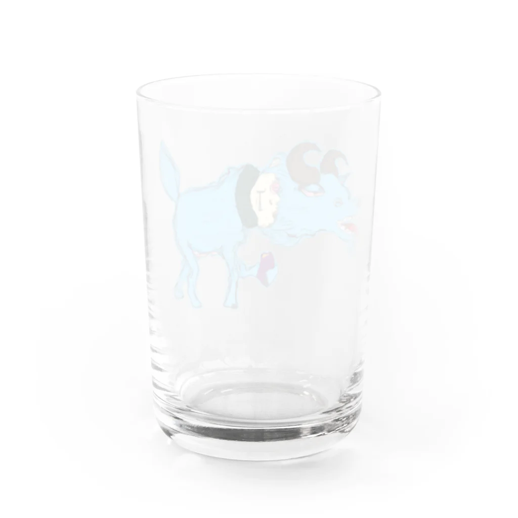 山羊、数えるの山羊、芋食べる Water Glass :back