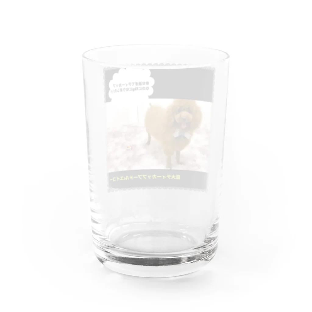 巨大ティーカッププードルの巨大ティーカッププードルのグッズ Water Glass :back