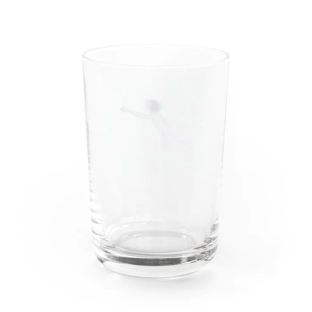 犬吠え商店の時に学びて遠くへ行きたい Water Glass :back