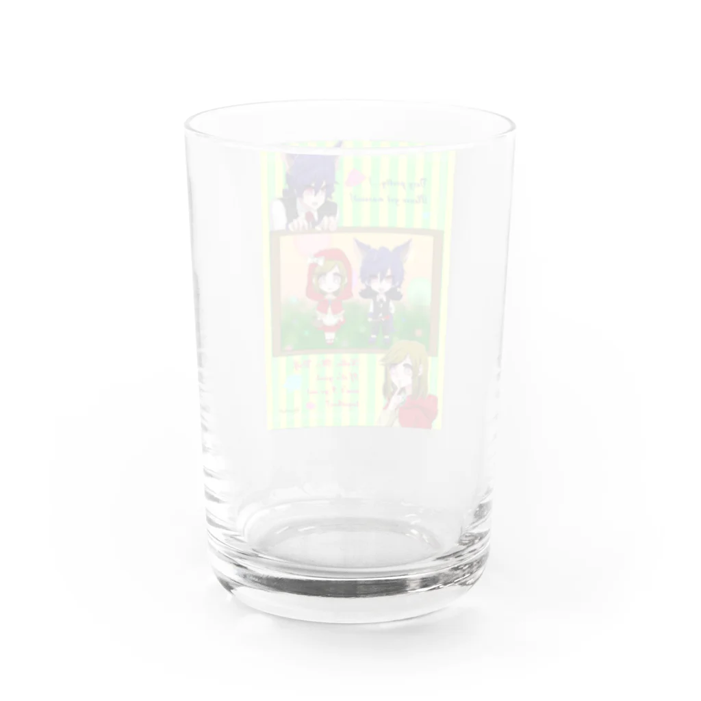 夜想明【LINEスタンプ・BOOTH販売中】のアクシスベストトゥルース「赤ずきんちゃん」 Water Glass :back