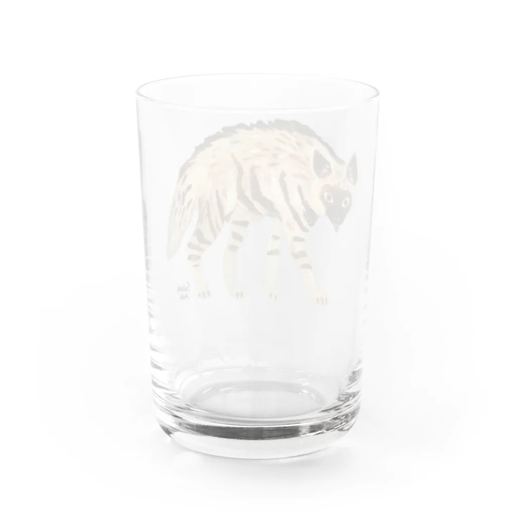 あおきさくらのシマハイエナ Water Glass :back