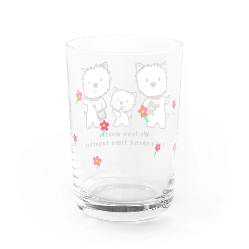 Kizplanning 「Sylph&Devil's」のしろいぬルッチー【3wes】ピンク Water Glass :back