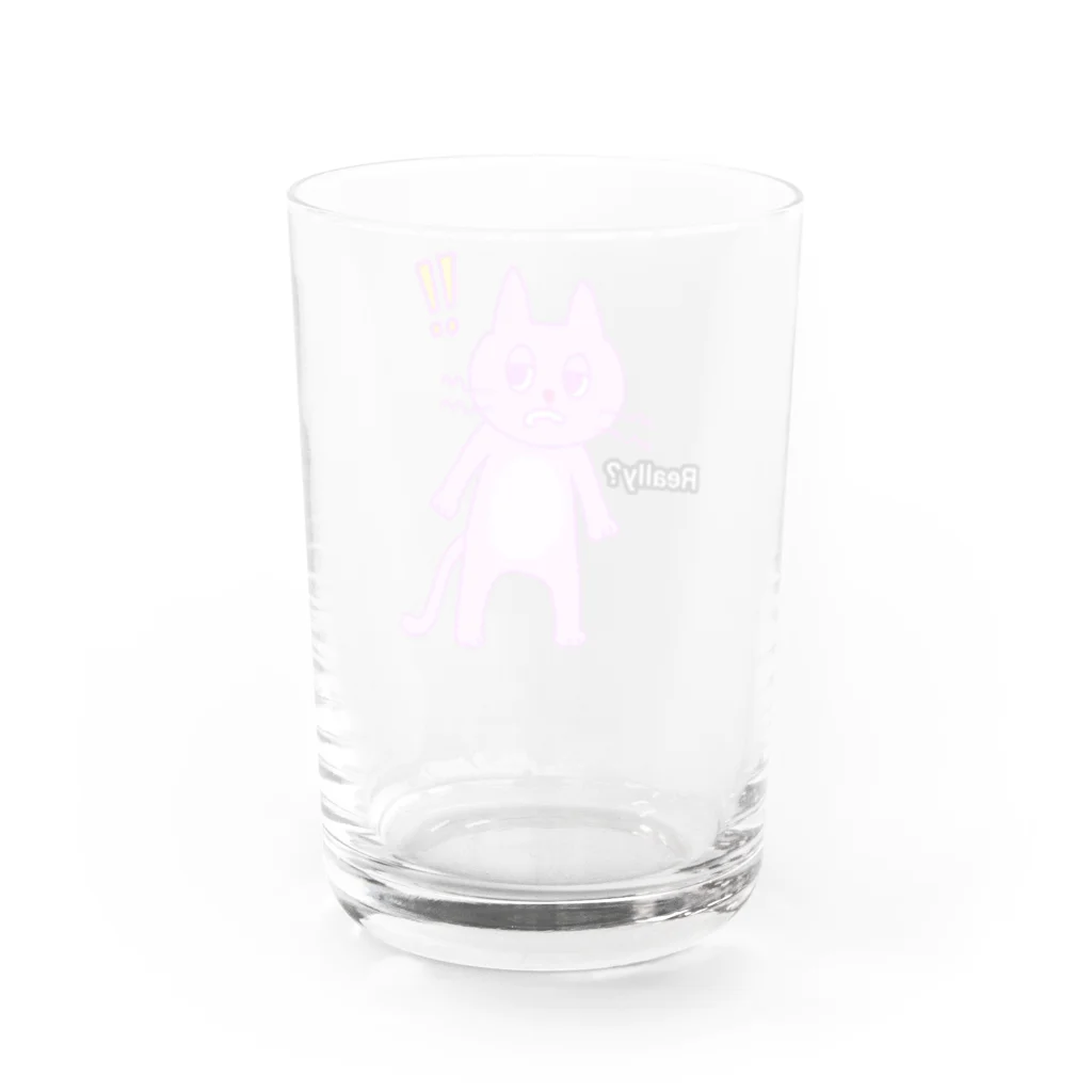 わたあめのねこ。 Water Glass :back