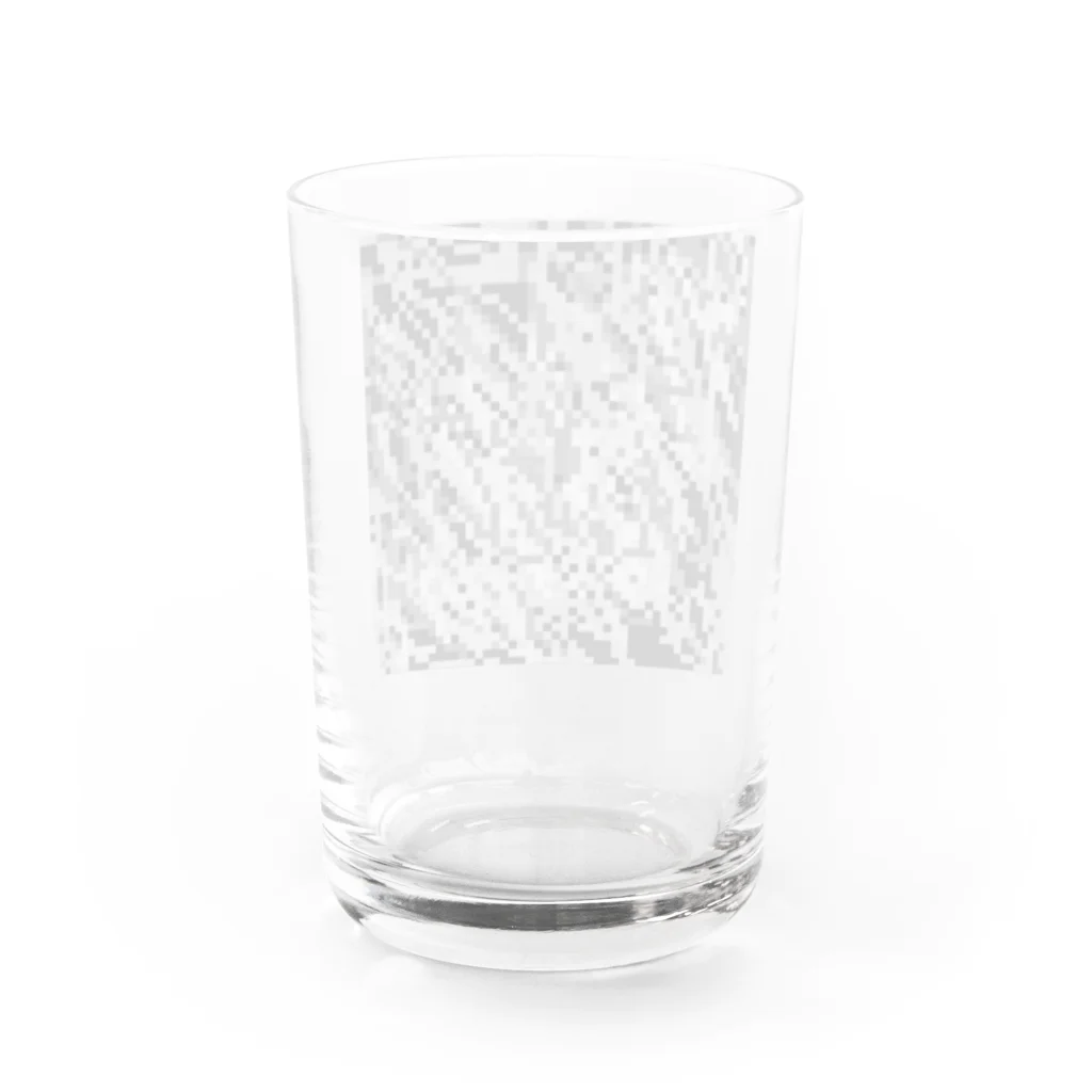 dinosaur07のドット迷彩グレー Water Glass :back