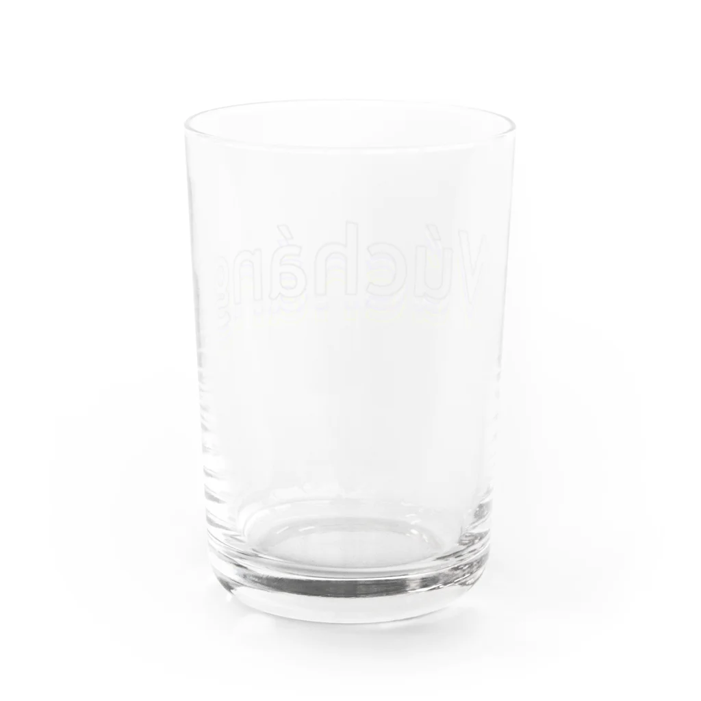 りんごオンラインショップの諸行無常　白ver Water Glass :back