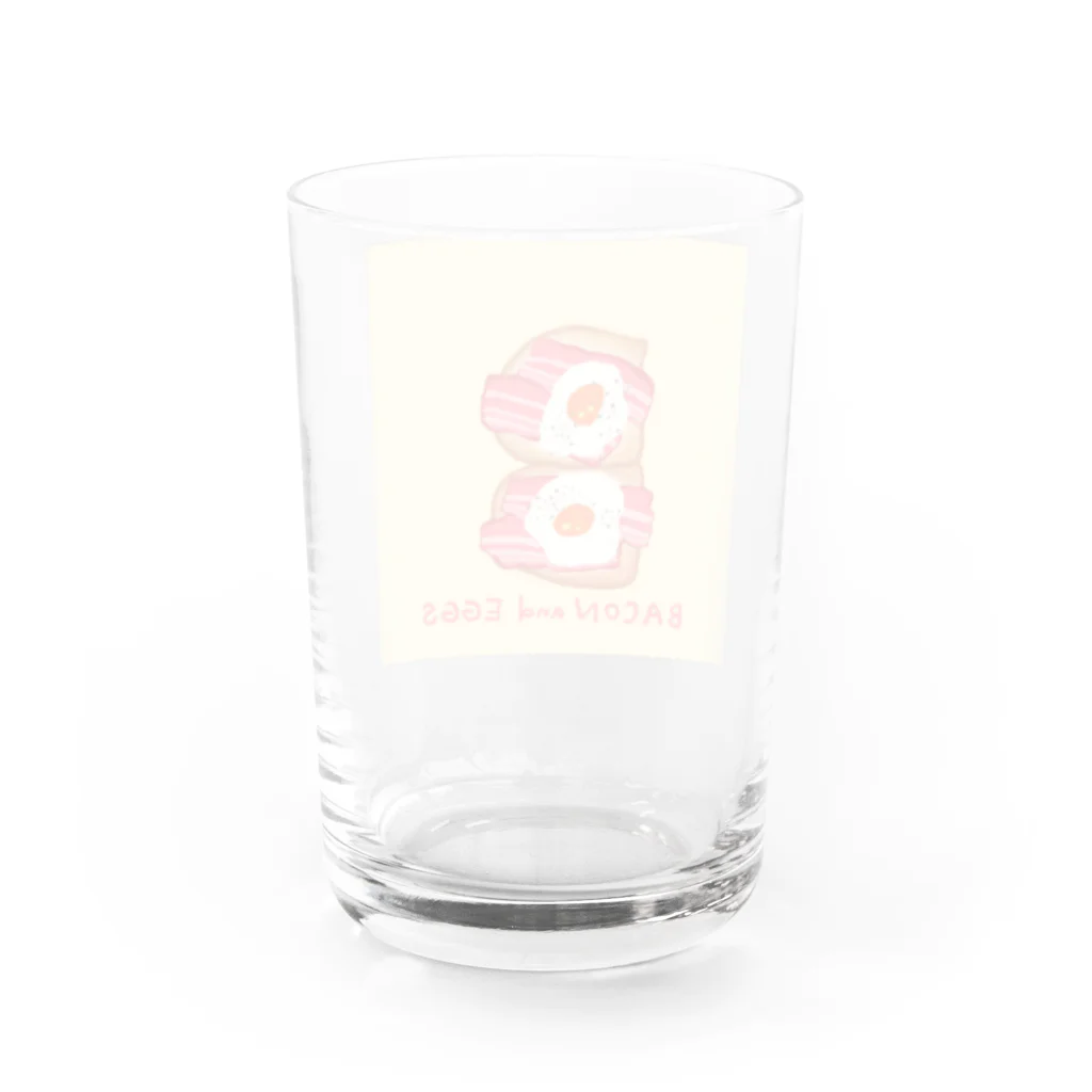 ユリコザラメのベーコンアンドエッグ Water Glass :back