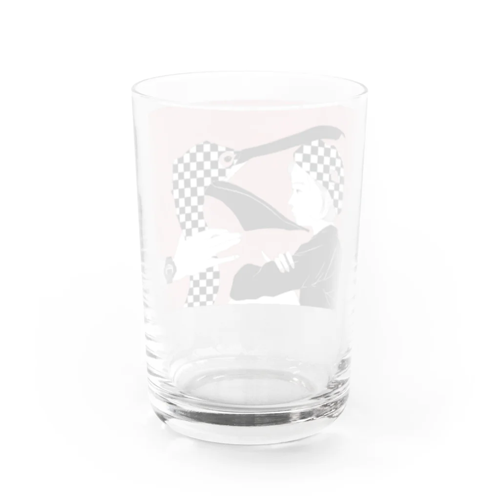 石松チ明 不美人画店の甘ったれ Water Glass :back