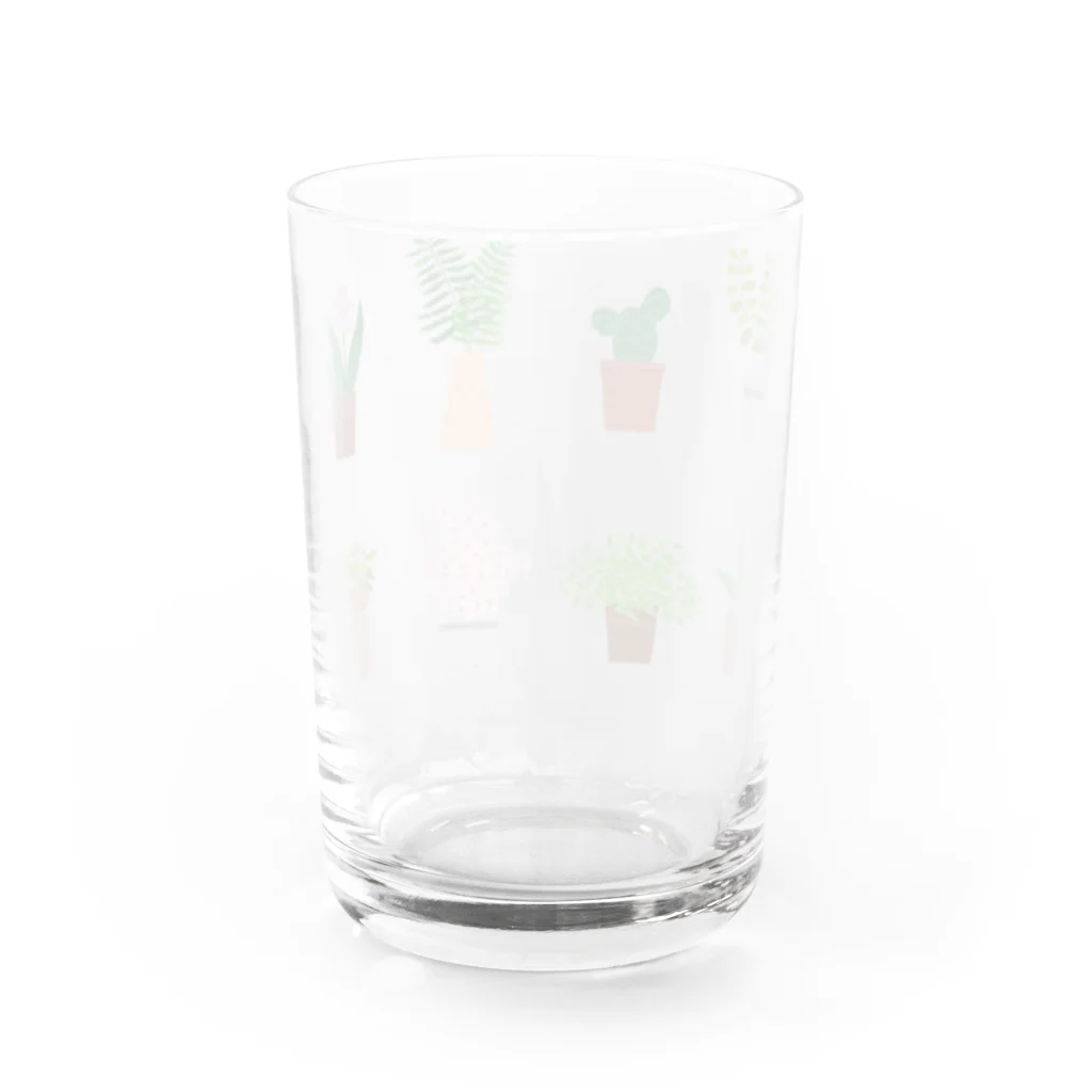 VIETSTAR★１０８のレトログラス　鉢の花 グラス反対面