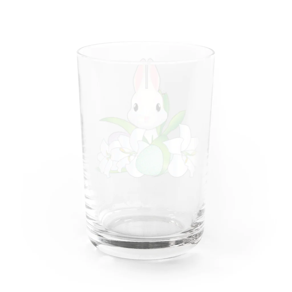 VIETSTAR★１０８のレトログラス　うさぎと花 Water Glass :back