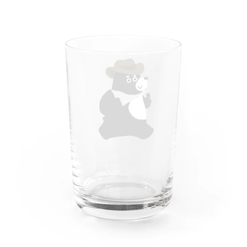 toko-san's cafeのお散歩クマ　ハウデイver Water Glass :back