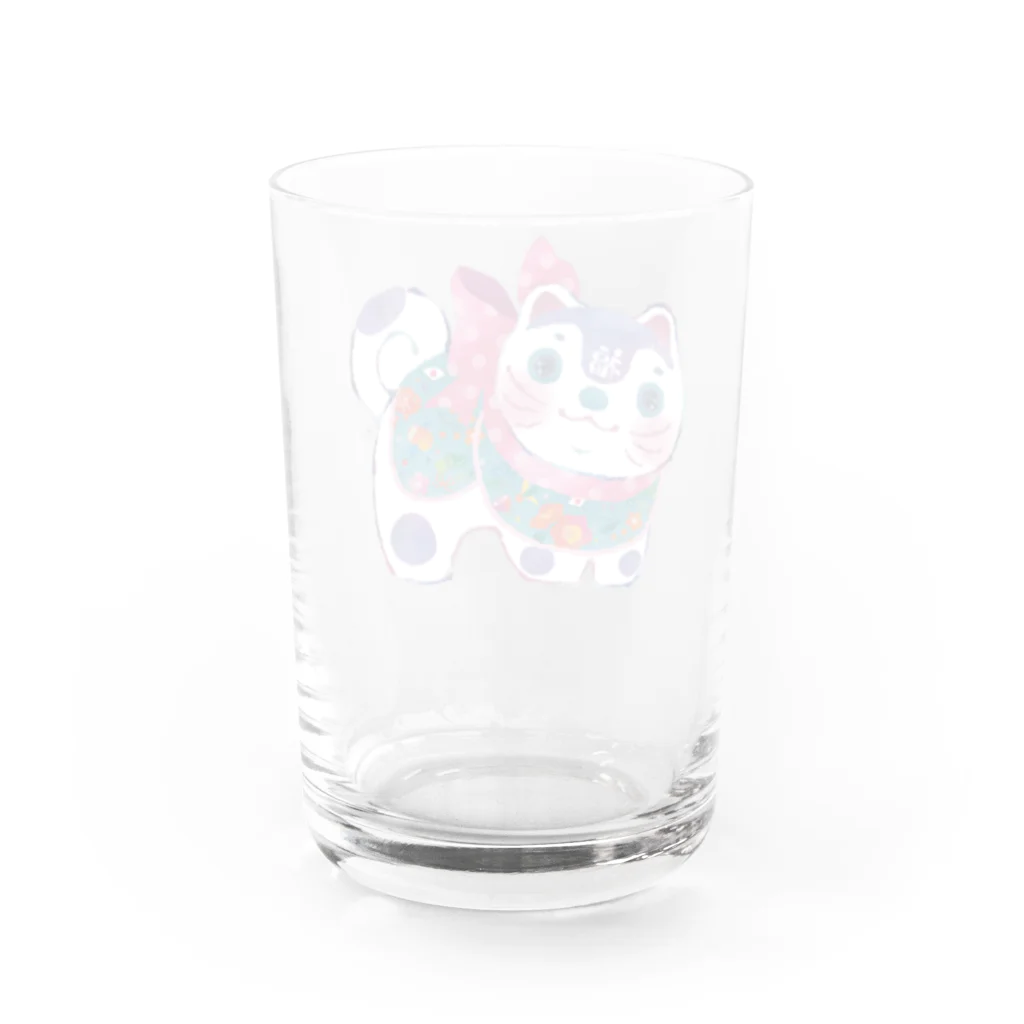 ミウラエツコのうるうるこまいぬ Water Glass :back