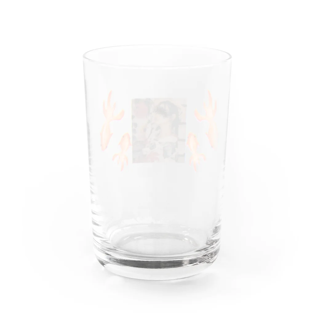 ゆこmamyファミリー工房の金魚ちゃん Water Glass :back