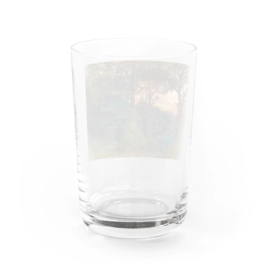 世界の絵画アートグッズのフェルディナント・ナブ 《山岳湖畔の宮殿》 Water Glass :back