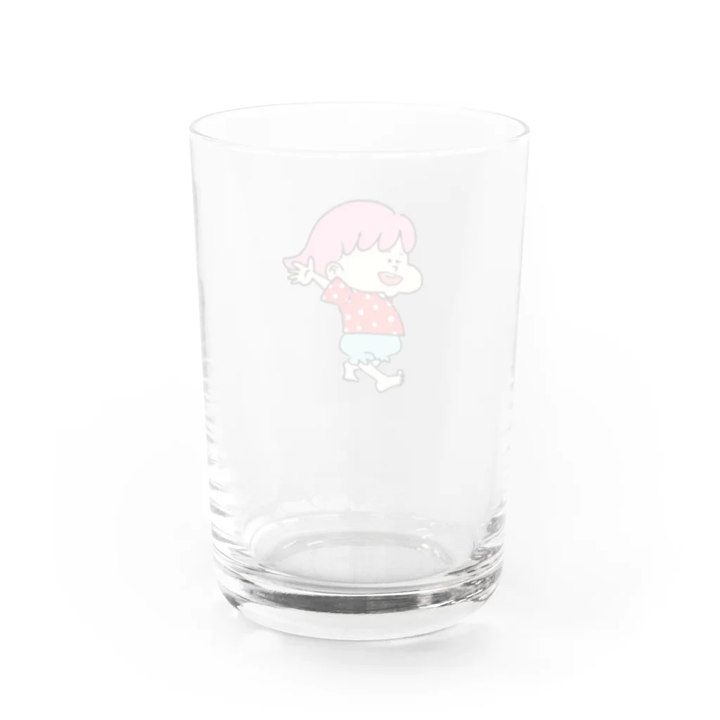 かまねりショップの走る子ちゃん Water Glass :back