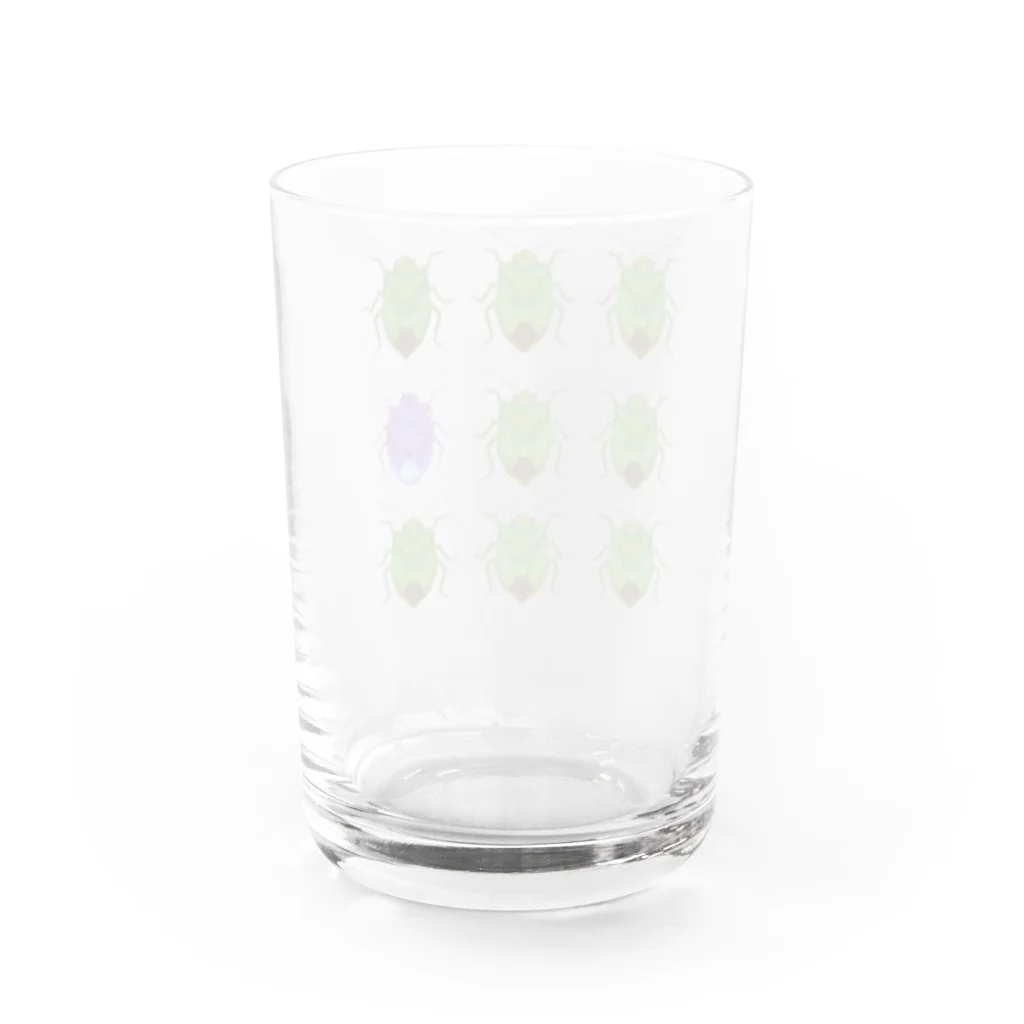 生物(ﾅﾏﾓﾉ)取扱店🦥のチャバネアオカメムシの秩序 Water Glass :back