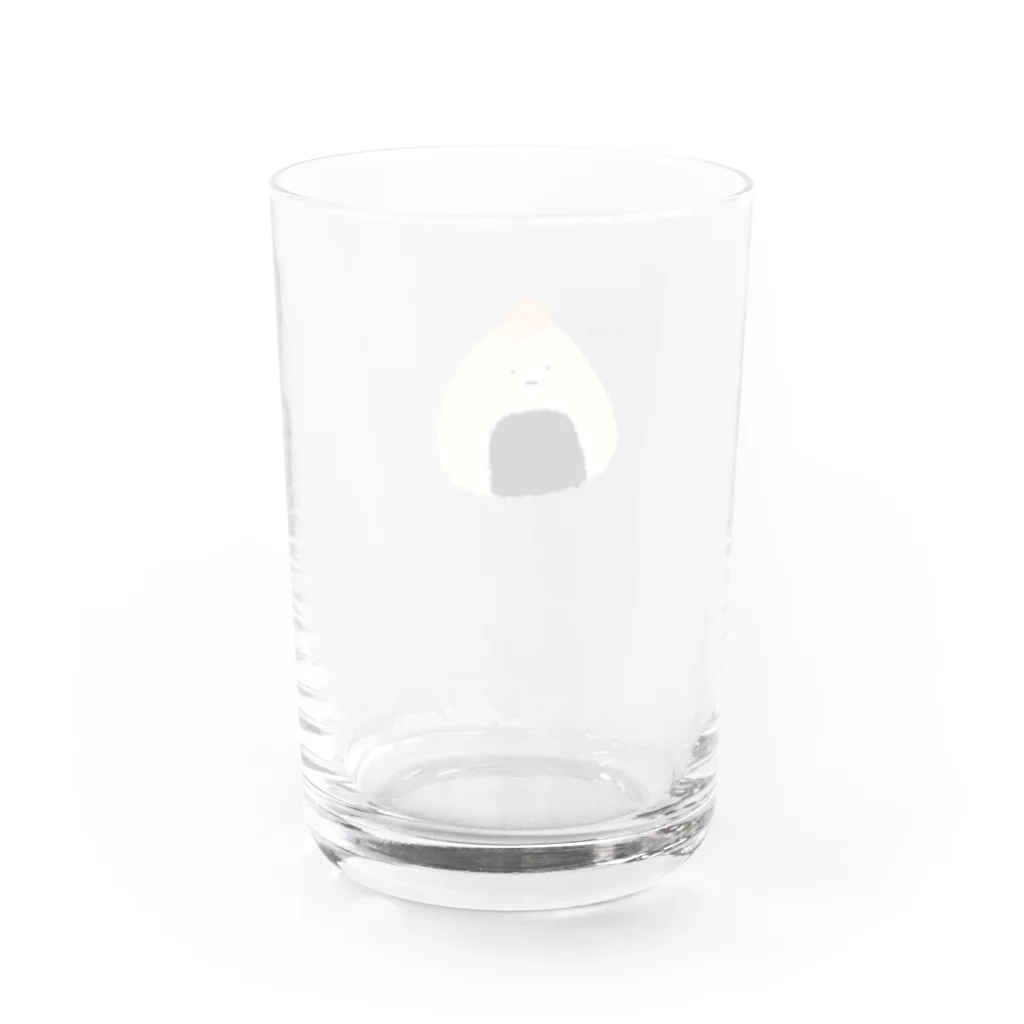 のんびりおにぎり専門店のつなまよのおにぎり Water Glass :back