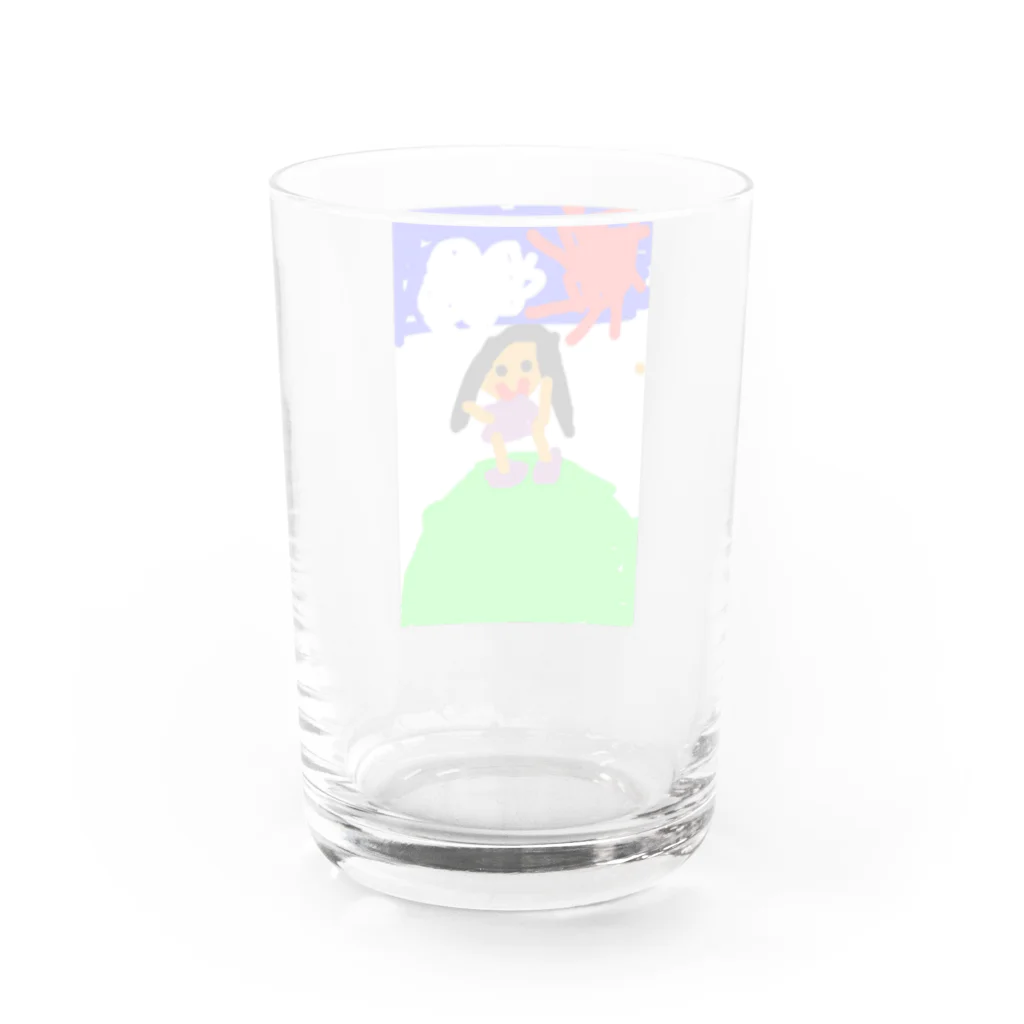 小さな画伯の女の子　6歳の画伯 Water Glass :back