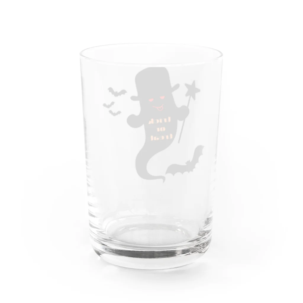 デザインぽのハロウィンゴースト Water Glass :back