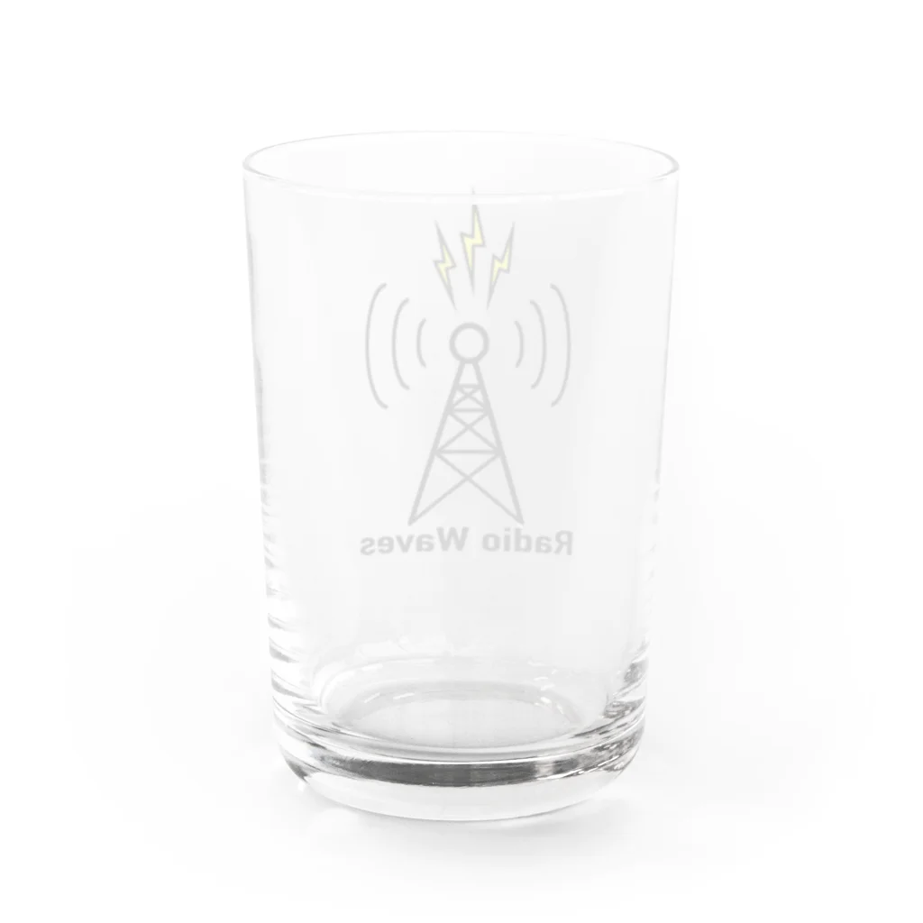 TVHBDの電波塔ロゴ Water Glass :back