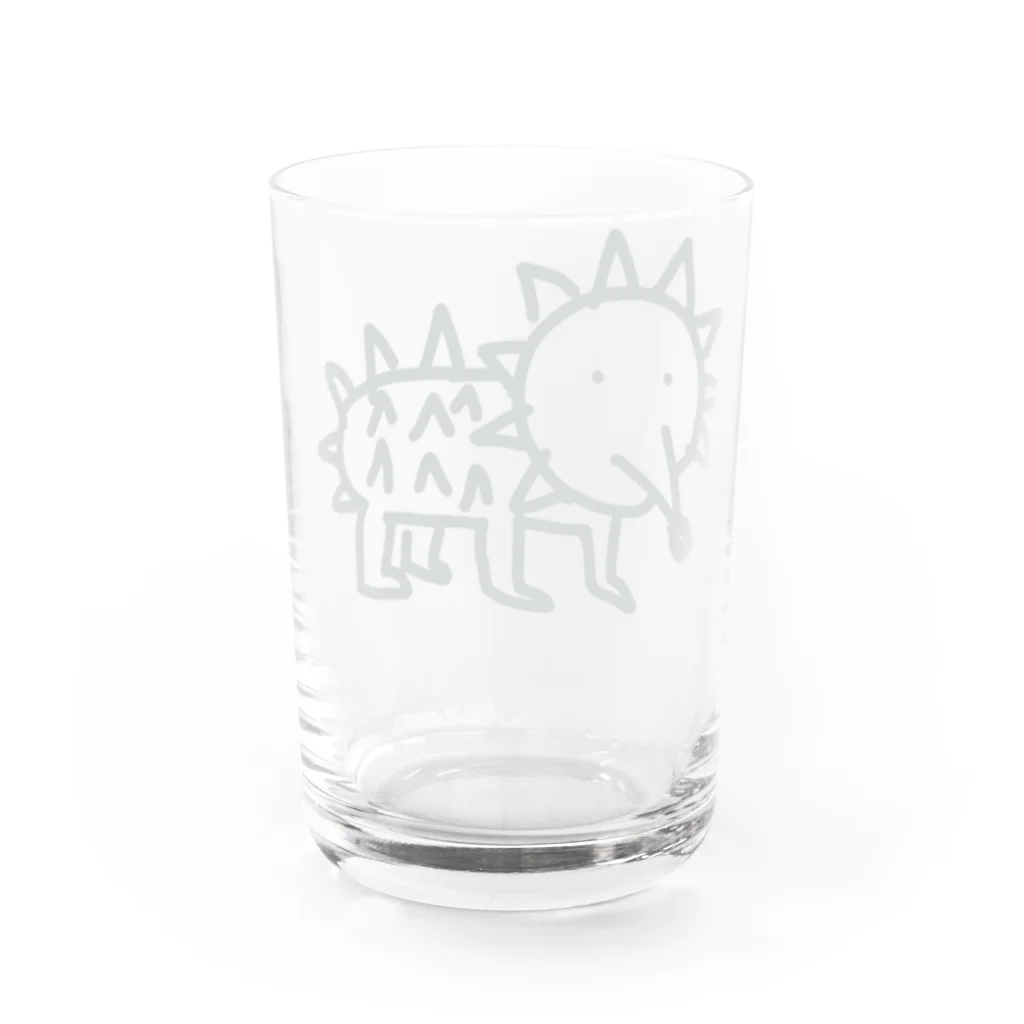 画伯のお絵かき部屋の画伯のハリネズミ Water Glass :back