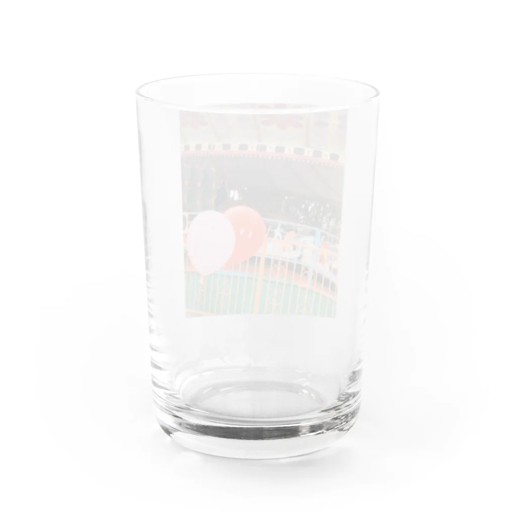 ナナセカモのニッコリ風船かも Water Glass :back