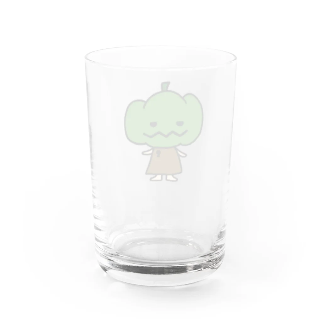 KIKITEKI_LABORATORYの半目ゆるかぼちゃ Water Glass :back