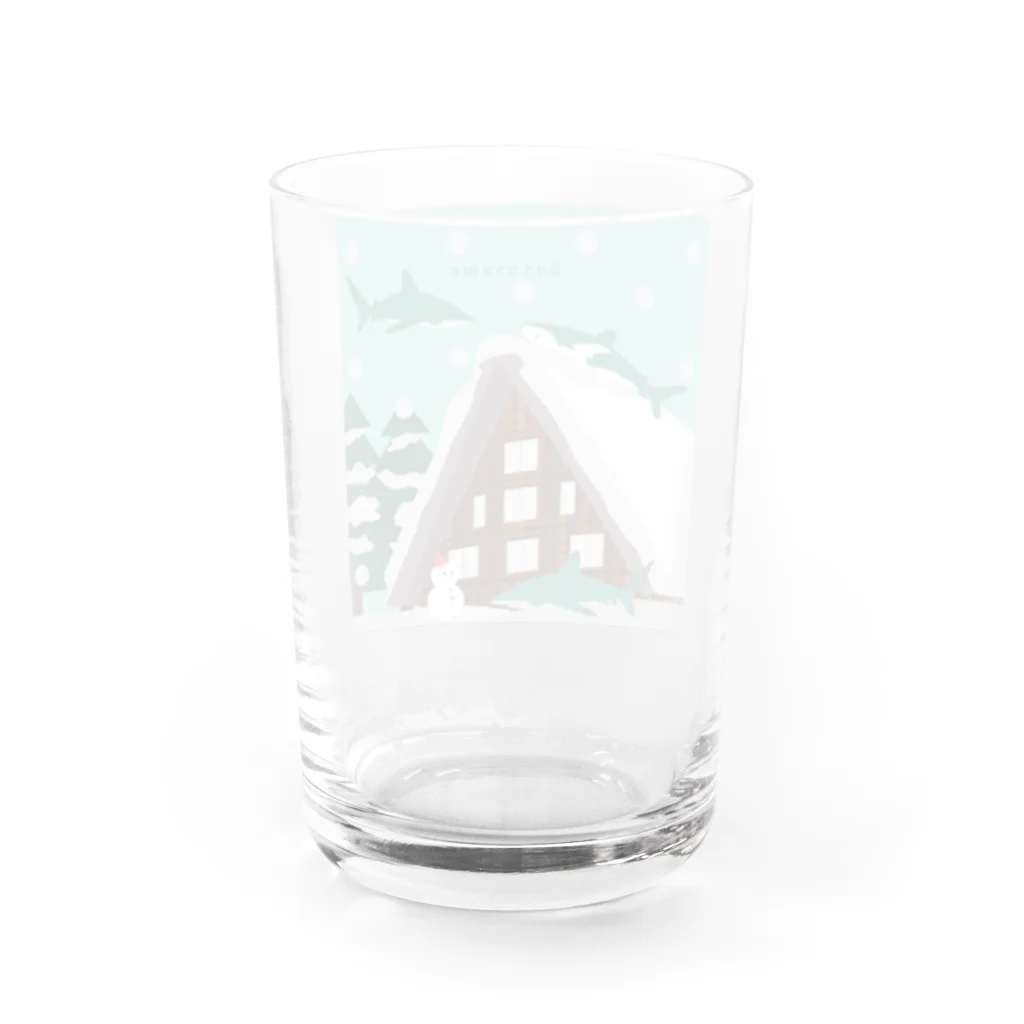 そいそいソイラテの冬サメ(ヨゴレザメ) Water Glass :back