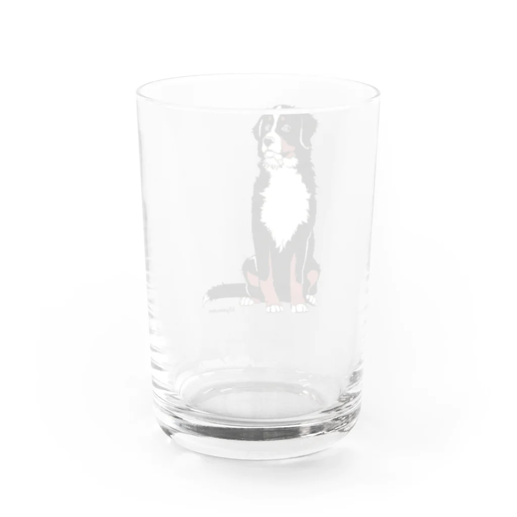 lilyamamのバーニーズマウンテンドッグ　lilyamam Water Glass :back