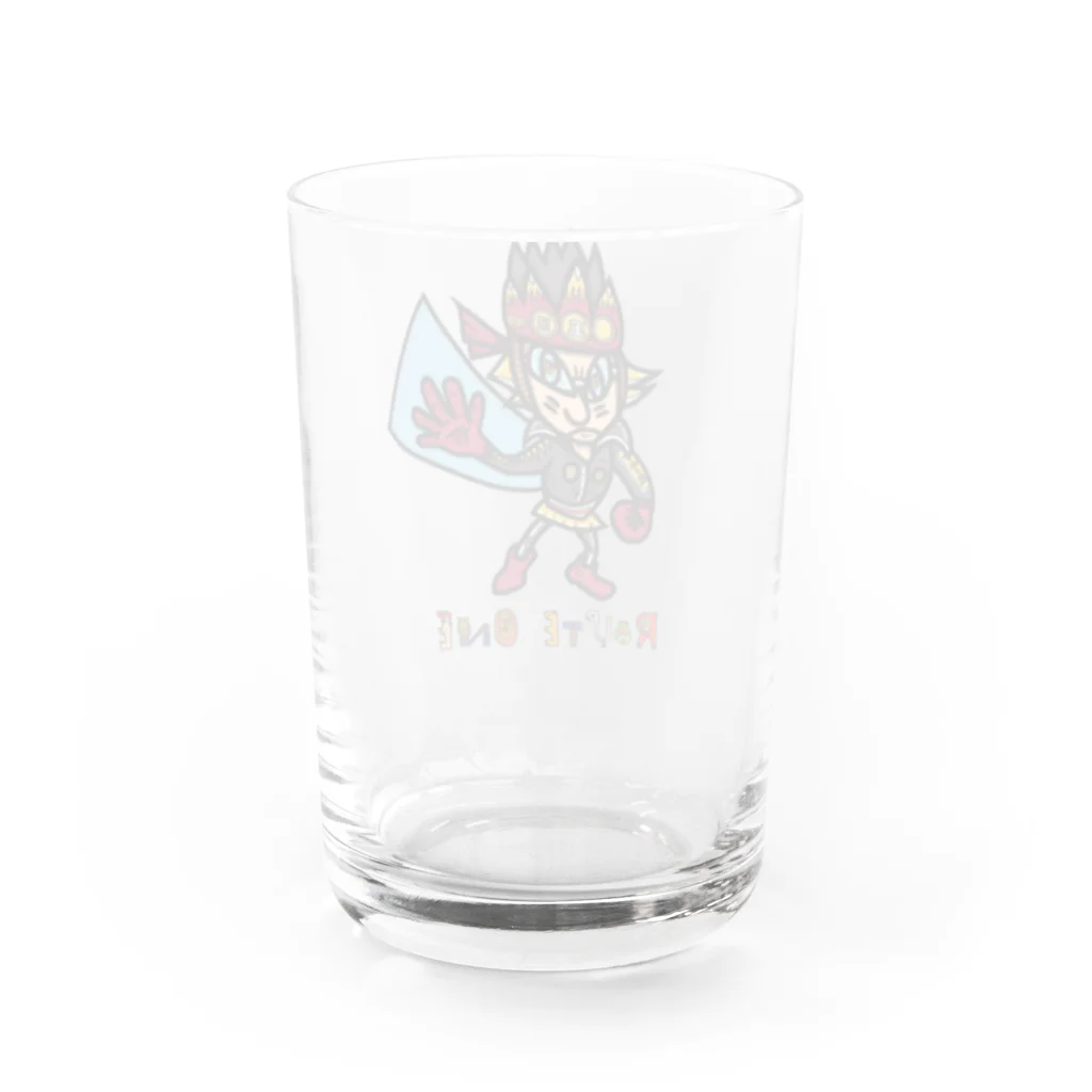 oekaki/ROUTE ONEの地王★天魔くん Water Glass :back