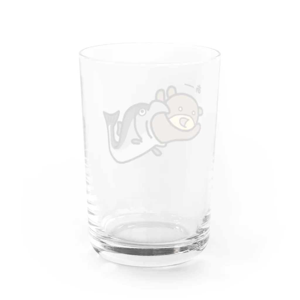 SHOP ベアたんの熊鮭 Water Glass :back