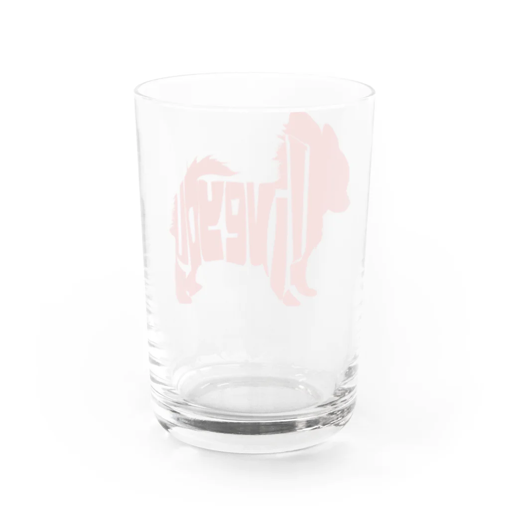 chicodeza by suzuriのチワワ ilove Water Glass :back